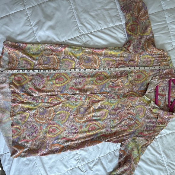 Zara Home Multicolor Paisley Oversized Tunic Blouse Size M - Picture 12 of 12